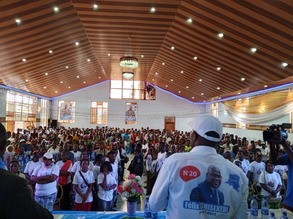 Julien Paluku lors d’un meeting à Oïcha, en territoire de Beni 