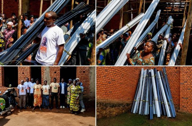 Nord-Kivu : la Fondation Saidi Balikwisha offre 50 tôles pour soutenir la construction d'un temple catholique à Kyondo dans le territoire de Beni