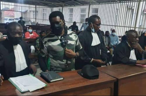 <p>Le député national Josué Mufula ce 8 février à l’auditorat militaire. © Droits tiers.</p>
