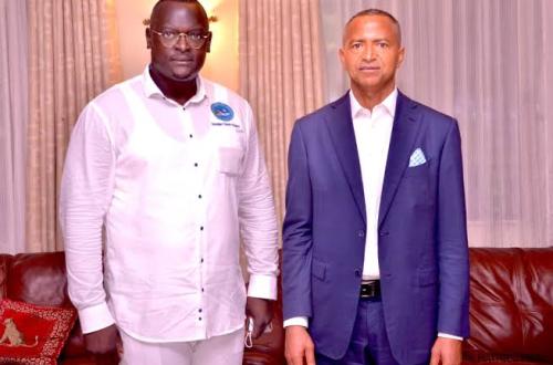 <p>Jacky Ndala et Moise Katumbi ( De gauche à droite). </p>
