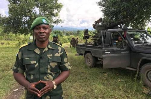 <p>Le colonel Ndjike Kaiko, porte-parole des FARDC dans les opérations Sokola 2</p>
