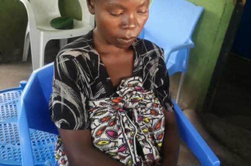 <p>La présumée ADF capturée par les gardes de l’ICCN</p>
