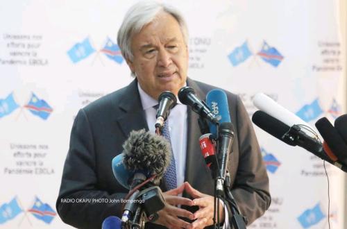 Antonio Guterres appelle à faire taire les armes dans l’Est du pays