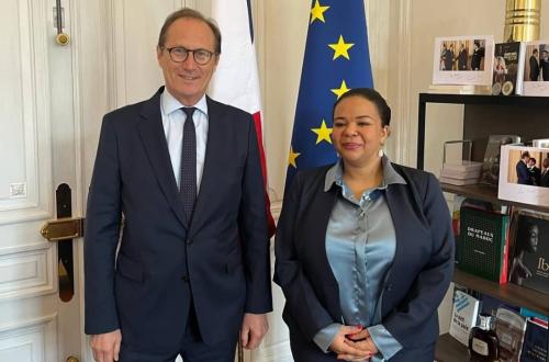 Thérèse Kayikwamba Wagner en discussions avec les autorités Françaises sur la crise sécuritaire à Goma