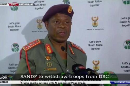 Le retrait des troupes Sud-Africaines n’est pas un signe de faiblesse, selon Pretoria