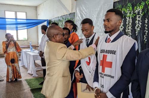 Investiture d'une nouvelle équipe de Brigadiers de la Croix-Rouge/RDC de l'UOB