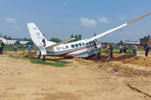 Un aéronef de la compagnie TRACEP rate son atterrissage à Bunia, les pilotes s’en sortent indemnes