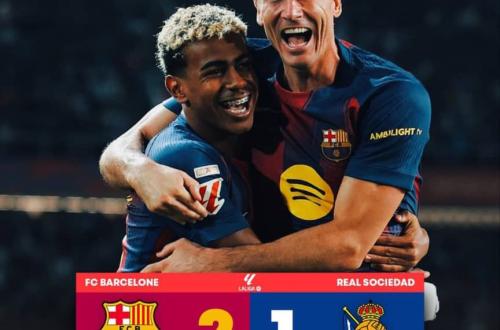 Liga : le Barça s’impose  face à la Real Sociedad (2-1) et s'installe en tête
