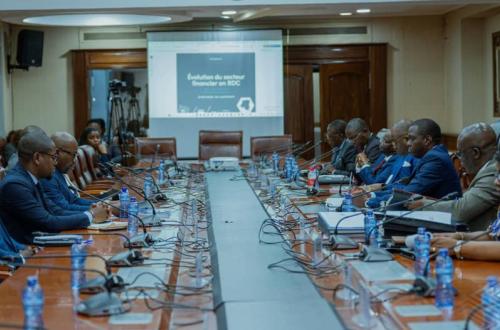 Kinshasa : André Wameso reçoit en audience l’équipe dirigeante du Fonds pour la promotion de l'inclusion financière en RDC