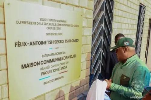 Kinshasa : Félix Tshisekedi inaugure la nouvelle maison communale de N'djili et inspecte plusieurs chantiers urbains