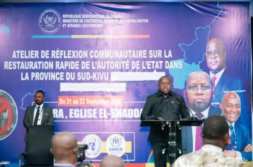 Sud-Kivu : Jacquemain Shabani ouvre à Uvira un atelier sur la restauration de l’autorité de l’État