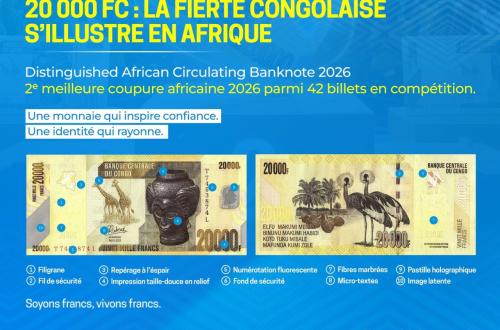 RDC : le billet de 20 000 CDF distingué parmi les meilleures monnaies Africaines