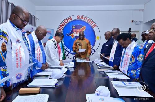 Kinshasa : Tshisekedi pilonne Kabila devant la majorité USN, « un peureux » qui retourne les armes contre son pays