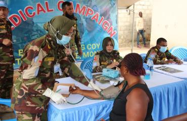 Ituri : les Casques Bleus Bangladais de la MONUSCO offrent une assistance médicale à 184 patients à Tsere