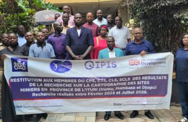 Ituri : adoption d’une feuille de route pour assainir la chaîne d’approvisionnement minière