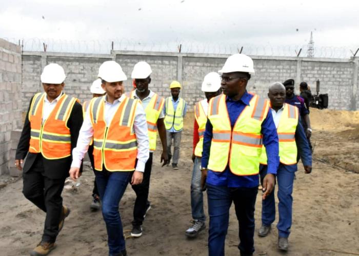 ZES de Kin-Malebo : Julien Paluku inspecte les travaux de construction des infrastructures par la société ARISE