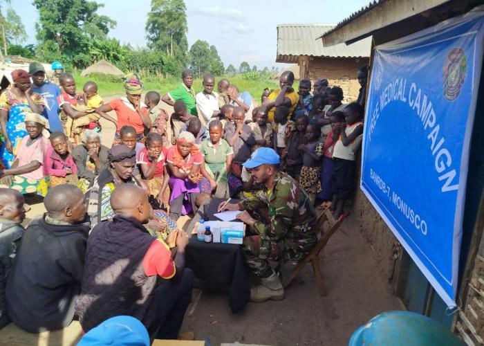 Des femmes et enfants consulter et soigner par la MONUSCO à Djugu