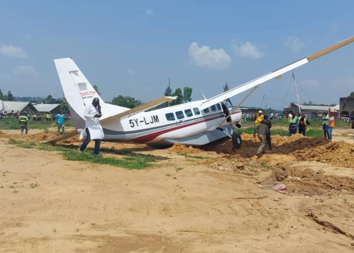 Un aéronef de la compagnie TRACEP rate son atterrissage à Bunia, les pilotes s’en sortent indemnes