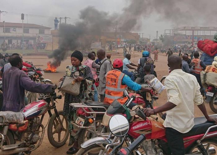 Des veuves de militaires déplacées de Goma manifestent pour réclamer leurs arriérés de soutien