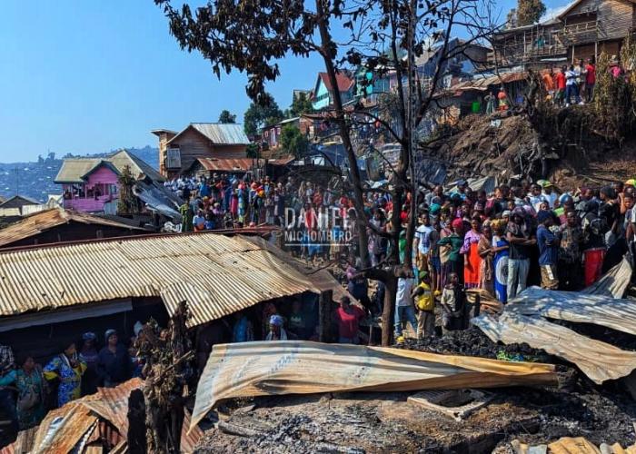Bukavu : 14 morts et des maisons parties en fumée après un incendie à Funu