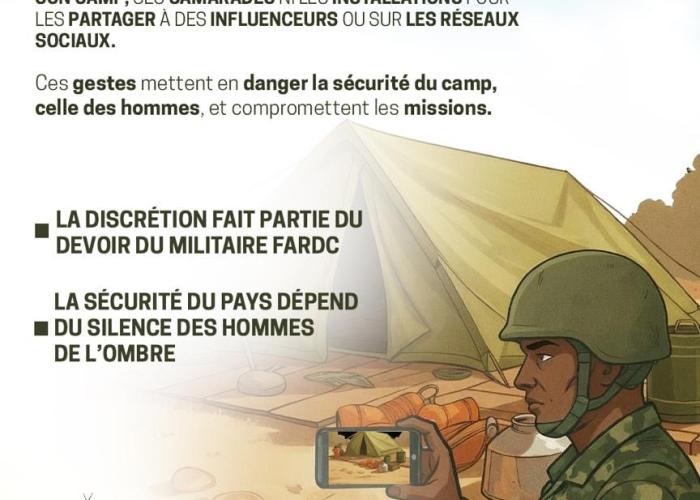 RDC : les FARDC rappellent aux militaires l’importance de la discrétion face aux réseaux sociaux